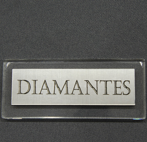 vitrina  Letrero diamantes acrilico exhiba 193 4 510x493